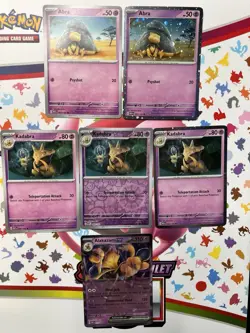 Abra 063, Kadabra 064, Alakazam EX SVP 050 *6 Card Lot* SV: Scarlet & Violet 151 - Image 1
