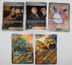 Pokemon TCG 5 Card Lot S&V 151 (MEW) Giovanni's Charisma SIR & FA - Near Mint - Image 1