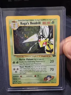 Pokemon TCG Koga's Beedrill Gym Challenge Holo Rare Card 9/132 NM - Image 1