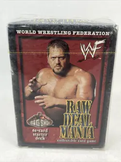 WWF Raw Deal Mania CCG Sealed Starter Deck Big Show 2002 61 Card Starter NIP - Image 1