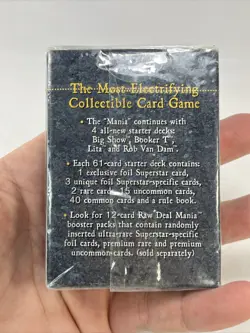 WWF Raw Deal Mania CCG Sealed Starter Deck Big Show 2002 61 Card Starter NIP - Image 4