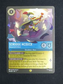 Scrooge McDuck Resourceful Miser 154/204 Foil - Lorcana Card #207 - Image 1