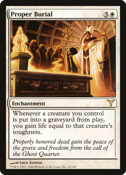 Proper Burial #16 (Damaged) Dissension DIS Magic MTG - Image 1