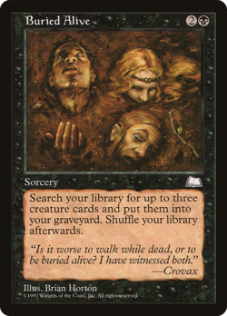 Buried Alive (Damaged) Weatherlight WTH Magic MTG - Image 1