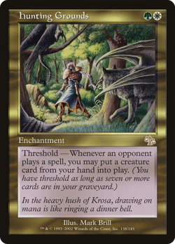 Hunting Grounds #138 (Damaged) Judgment JUD Magic MTG - Image 1