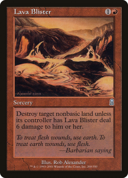 Lava Blister #200 (Damaged) Odyssey ODY Magic MTG - Image 1