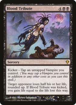 Blood Tribute #81 (Damaged) Zendikar ZEN Magic MTG - Image 1