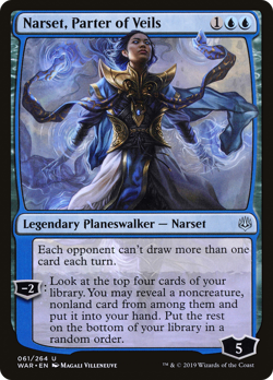 Narset, Parter of Veils #61 (Foil) (Damaged) War of the Spark WAR Magic MTG - Image 1