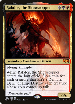 Rakdos, the Showstopper #199 (Damaged) Ravnica Allegiance RNA Magic MTG - Image 1