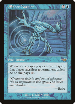 Aether Barrier #27 (Damaged) Nemesis NMS Magic MTG - Image 1