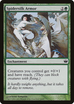 Spidersilk Armor #32 (Damaged) Knights vs Dragons DDG Magic MTG - Image 1