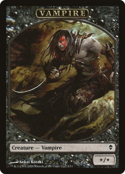 Vampire Token #6 (Damaged) Zendikar ZEN Magic MTG - Image 1