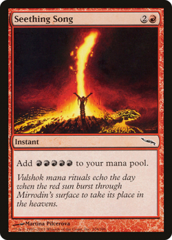 Seething Song #104 (Damaged) Mirrodin MRD Magic MTG - Image 1