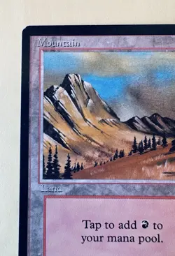 MTG MAGIC THE GATHERING ARABIAN NIGHTS MOUNTAIN LAND ( Super Clean )! NM+ - Image 2