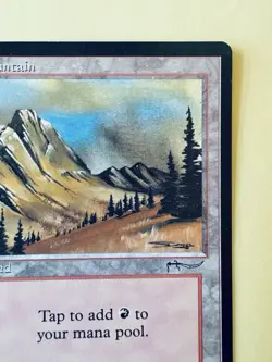 MTG MAGIC THE GATHERING ARABIAN NIGHTS MOUNTAIN LAND ( Super Clean )! NM+ - Image 3