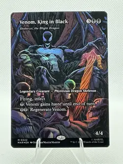 MTG Venom, King in Black Foil – Spider-Man – Skithiryx Blight Dragon – NM - Image 1