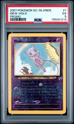 2001 POKEMON SOUTHERN ISLANDS PROMO #1 MEW-HOLO PSA 5 - Image 1