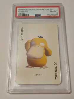 1998 Pokemon Stadium - Psyduck - Joker - Yellow Deck - PSA NM-MT 8 - Image 1