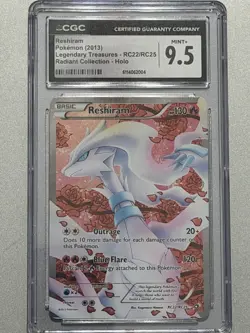 2013 POKEMON B&W LEGEND TREASURES RADIANT COLLECTION FULL ART/RESHIRAM PSA 9 - Image 1