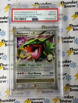 Rayquaza C LV X Holo #DP47 Black Star Promo 2009 Pokemon D & P PSA 8 - Image 1