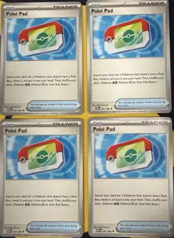 4x Poke Pad 081/088 x4 - NM Perfect Order Pokemon Playset ME03 - Image 1