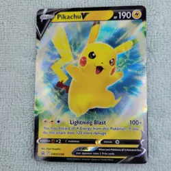 Pokemon TCG Pikachu V SWSH198 Sword & Shield Black Star Promo Ultra Rare - Image 1