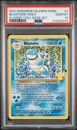 PSA 10 BLASTOISE 2 CELEBRATIONS CLASSIC COLLECTION HOLO POKEMON GEM MINT BM - Image 1