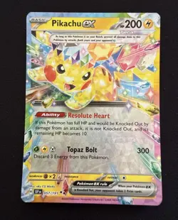 ✨ Pikachu ex 057/191 Double Rare Surging Sparks Pokemon Near Mint - Image 1