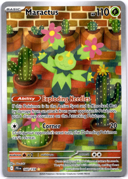 Pokemon TCG Maractus 160/159 Journey Together Full Art Holo Rare Near Mint - Image 1