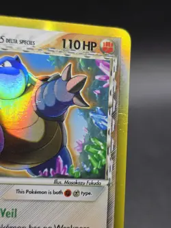 2006 Pokemon Blastoise Holo 2/100 Crystal Guardians Delta Species RAW LP - Image 2
