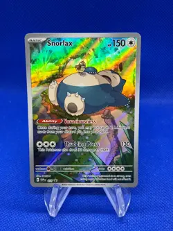 Pokemon Scarlet & Violet 151 ETB Snorlax 051 Promo - Indentions Miscut Corner - Image 1