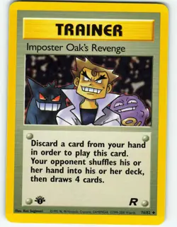 Imposter Oak's Revenge - 1st Edition - 76/82 Team Rocket - WOTC Pokemon TCG 2000 - Image 1