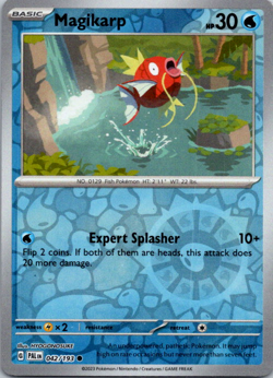 💥Pokemon - Magikarp - Reverse Holo - 042/193 - Paldea Evolved - (NM) 💥 - Image 1