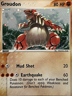 Pokemon 2004 EX Hidden Legends-Groudon 102/101 Secret Rare Holo -NM - Image 2