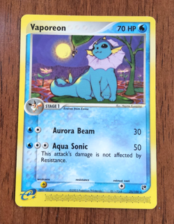 Pokemon TCG Vaporeon EX Sandstorm rare 25/100 2003 LP - Image 1