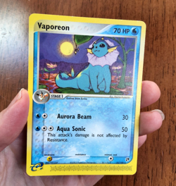 Pokemon TCG Vaporeon EX Sandstorm rare 25/100 2003 LP - Image 3