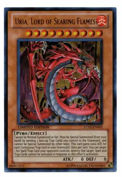 Yu-Gi-Oh Card: Uria, Lord of Searing Flames LC02-EN001 Ultra Rare Limited Ed! NM - Image 1