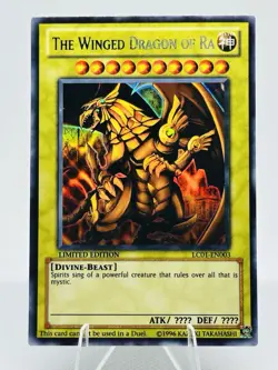 Yu-Gi-Oh! The Winged Dragon of Ra LC01-EN003 Secret Rare Limited Edition - Image 1