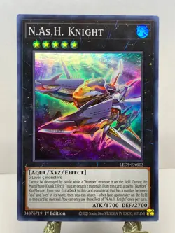 N.AS.H. KNIGHT LED9-EN003 DUELS FROM THE DEEP YU-GI-OH 1ST EDITION HOLO - Image 1