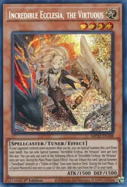 Yugioh! LP Incredible Ecclesia, the Virtuous - MP22-EN188 - Prismatic Secret Rar - Image 1
