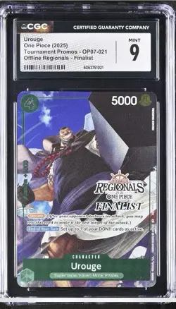 UROUGE - One Piece TCG OP07-021 - PROMO FINALIST - Offline Regionals 25-26 CGC 9 - Image 1