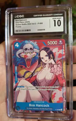 Boa Hancock 2024 One Piece Sealed Battle Vol. 2 P-066 Promo Blue Cgc 10 Gm - Image 1