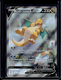 2021 Pokemon SWSH Evolving Skies Dragonite V #192/203 - Image 1