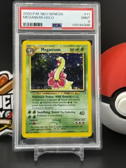 Meganium 11 Pokemon Neo Genesis Unlimited Holo Rare PSA 9 Mint - Image 1