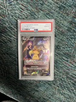 2022 POKEMON SWORD & SHIELD BRILLIANT STARS #TG16 FULL ART/MIMIKYU V PSA 10 - Image 1