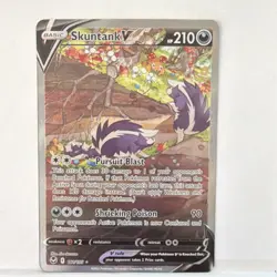 Pokemon TCG Skuntank V 181/195 Silver Tempest Full Art Holo Ultra Rare - Image 1