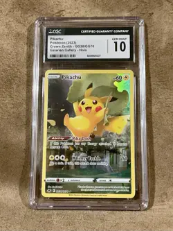 POKEMON Pikachu GG30/GG70 Crown Zenith Galarian Gallery Holo CGC 10 2023 - Image 1