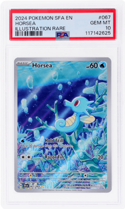 2024 Pokemon Scarlet and Violet Shrouded Fable Horsea Illustration Rare PSA 10 - Image 1