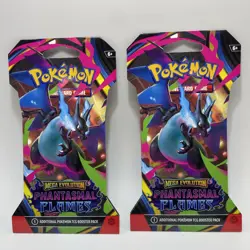 Pokemon Phantasmal Flames SLEEVED BOOSTER PACKS Mega Charizard Xe (Lot Of 2) - Image 1
