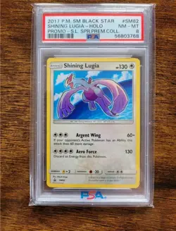 Shining Lugia Holo SM82 Sun Moon Shining Legends Black Star Promo Pokemon PSA 8 - Image 1
